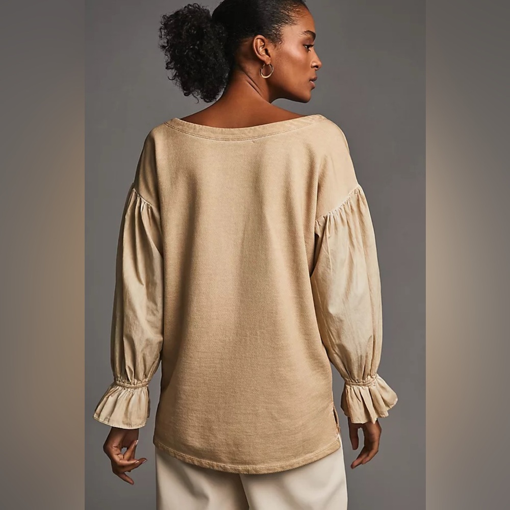#953 Anthropologie Pilcro Mixed-Media Pullover size Medium - Picture 3 of 6